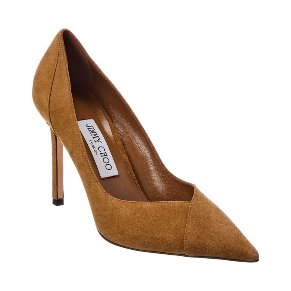 Jimmy Choo Cass 95 Suede Pump, Brown